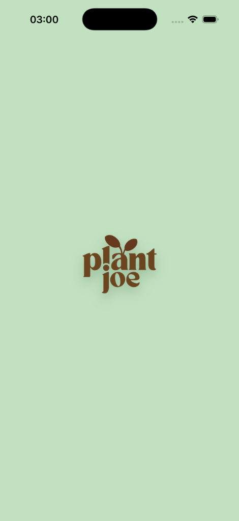 plantjoe app - main view
