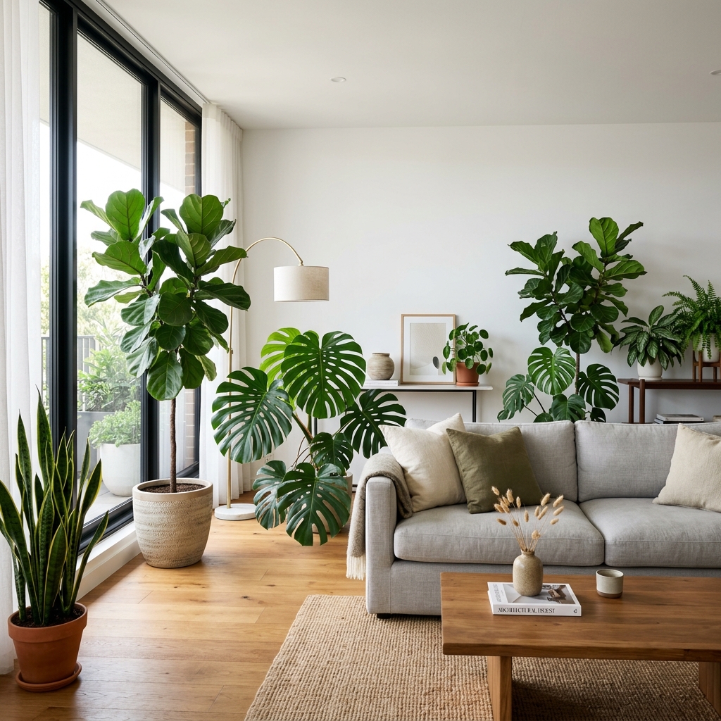 PlantJoe App Interface - Water Tracking and AI Scanning